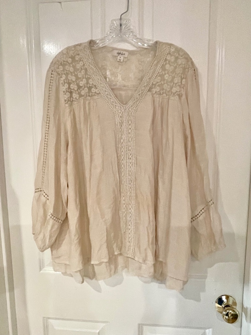 Style & Co Romantic Boho Peasant Blouse